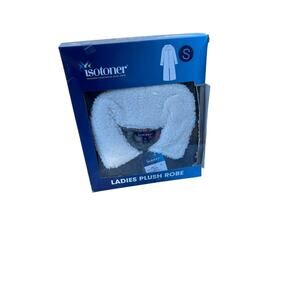 Gray Isotoner Ladies Plush Long Robe – Size Small NWT